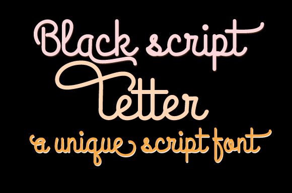 Black Script Letter Font for Business