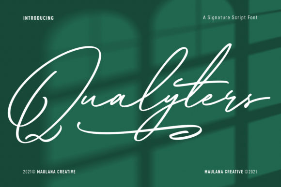 Qualyters Script: A Stylish Font for Crafters