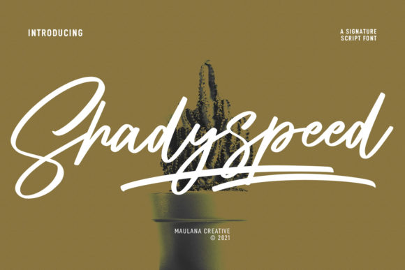 Shadyspeed Script Font for Business