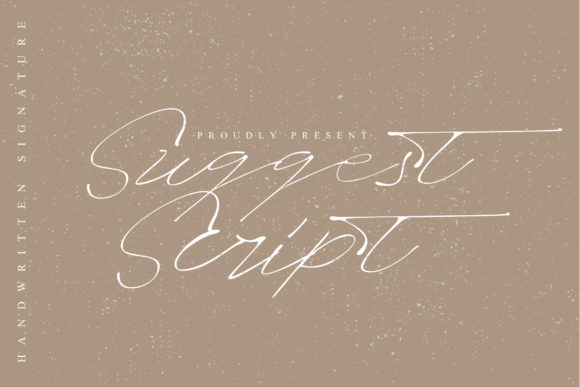 Suggest Script: A Luxurious Handwritten Font