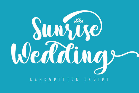 Sunrise Wedding Font for Business